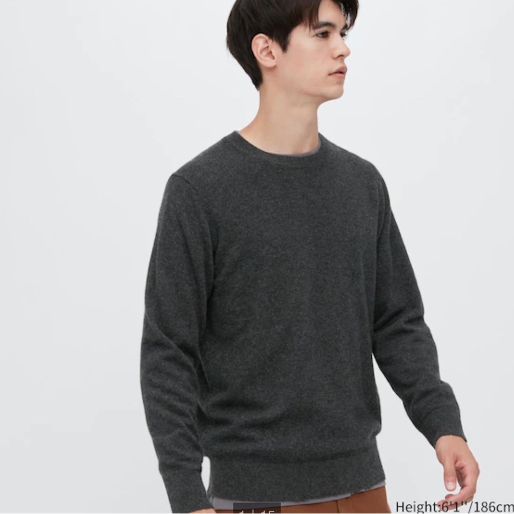 UNIGLO Cashmere Crew Neck Long-Sleeve Sweater‎ unisex